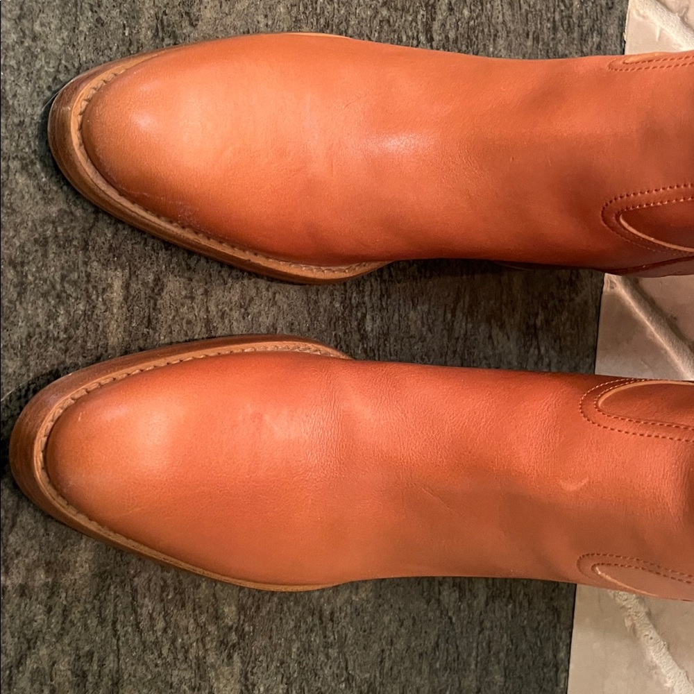Celine Mid-Calf Boots in Cognac Leather - Picture 3 of 10